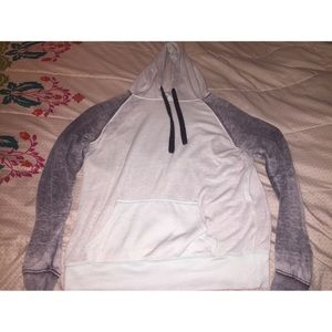 gray & blue hoodie